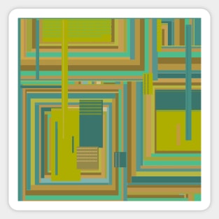 Urban Cactus abstract stripes and geometrics Sticker